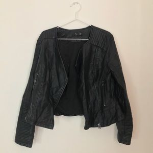 Topshop Faux Leather Jacket Size 10